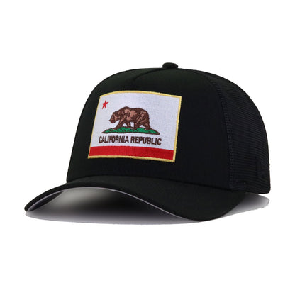 California Republic Black 9Forty A-Frame Soft Foam Trucker Snapback