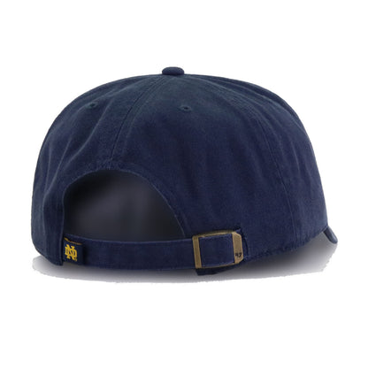 Notre Dame University Fighting Irish Navy 47 Brand Clean Up Dad Hat