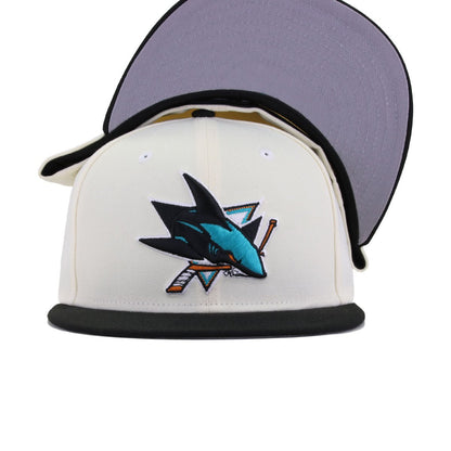 San Jose Sharks Chrome Black New Era 59Fifty Fitted