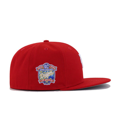 Los Angeles Dodgers Scarlet Upside Down 40th Anniversary New Era 59Fifty Fitted