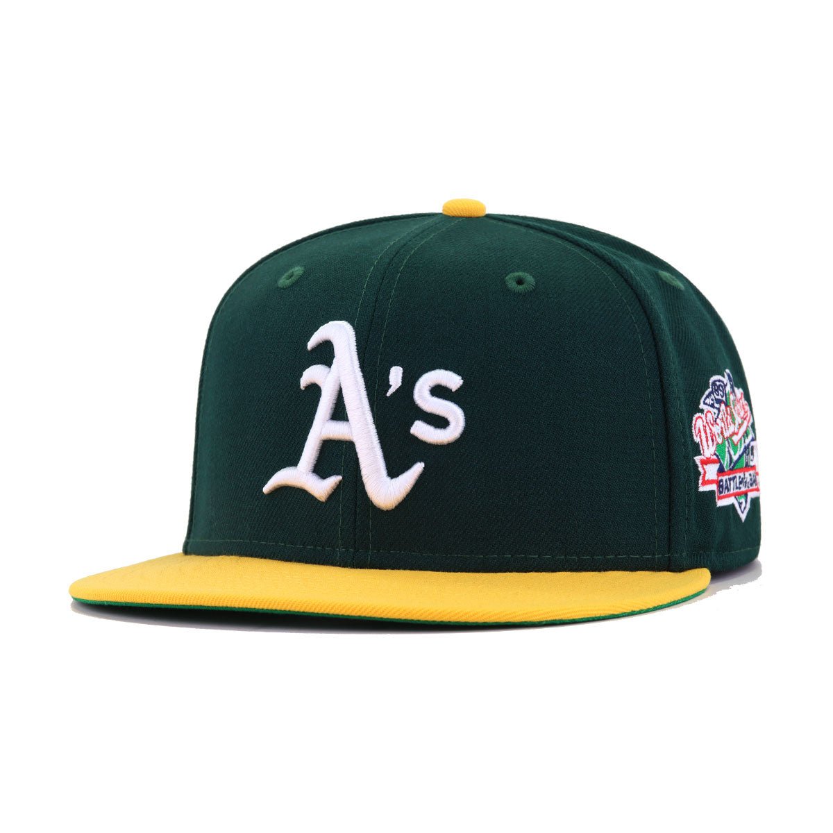 Oakland Athletics Dark Green A Gold 1989 World Series Battle of the Bay Cooperstown Green Bottom New Era 59Fifty Fitted