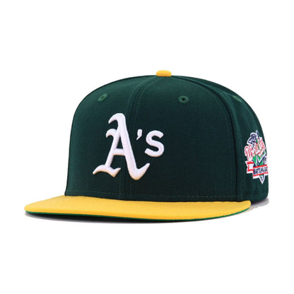 Oakland Athletics Dark Green A Gold 1989 World Series Battle of the Bay Cooperstown Green Bottom New Era 59Fifty Fitted