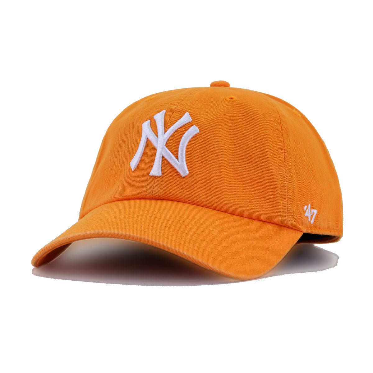 New York Yankees Vibrant Orange 47 Brand Clean Up Dad Hat