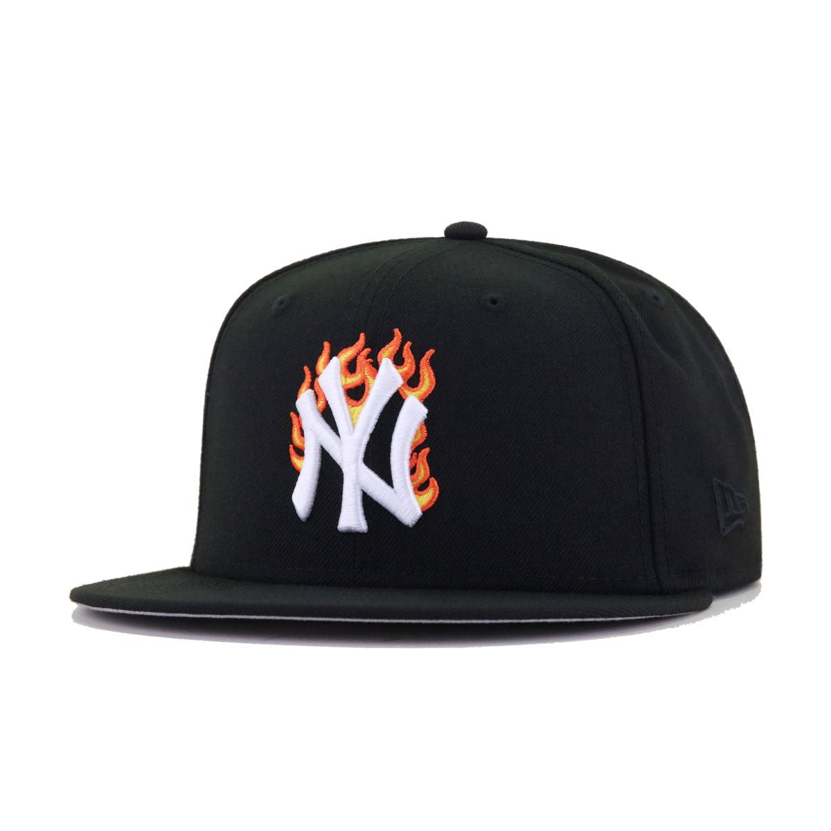 New York Yankees Black FLAMES New Era 59Fifty Fitted