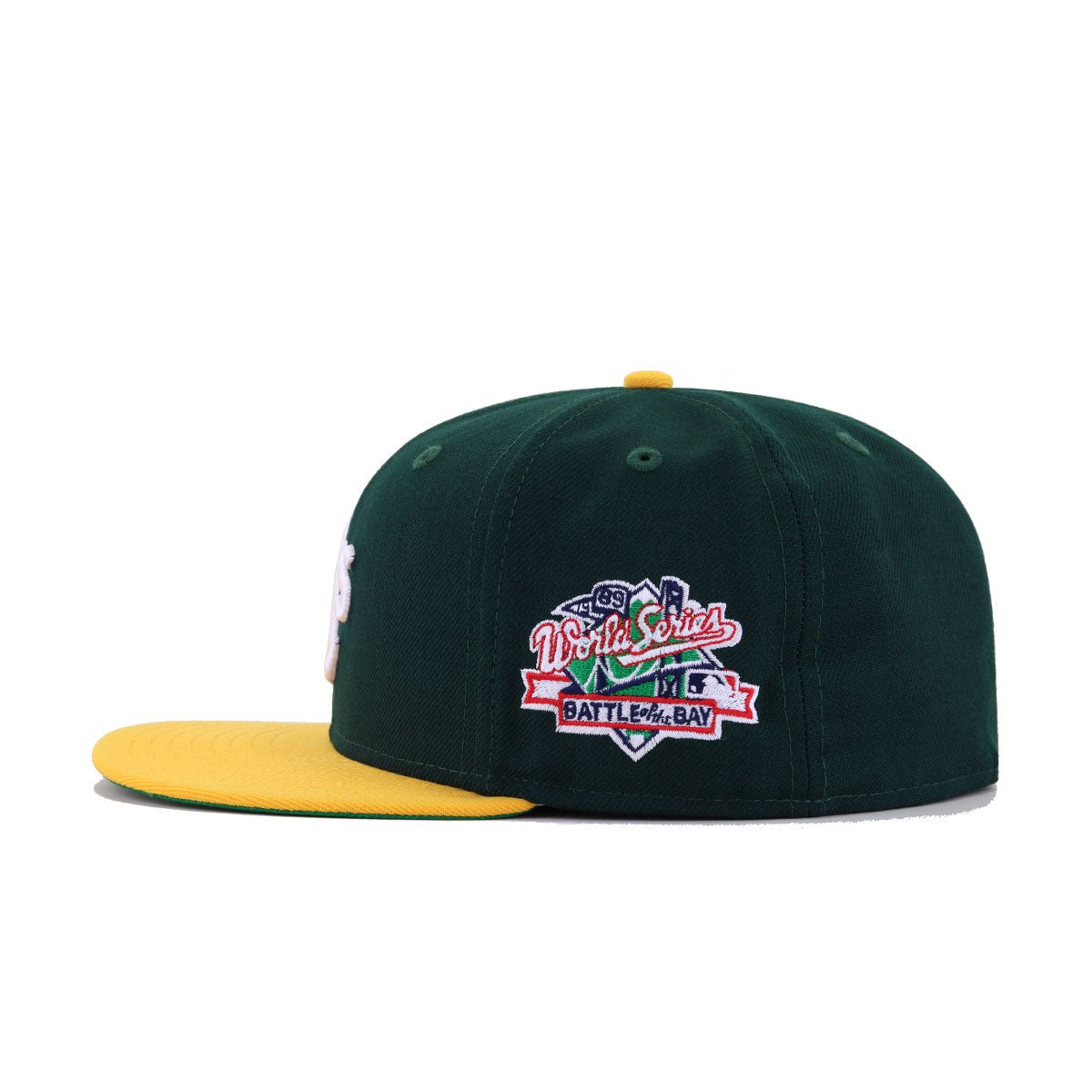 Oakland Athletics Dark Green A Gold 1989 World Series Battle of the Bay Cooperstown Green Bottom New Era 59Fifty Fitted