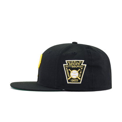 Pittsburgh Pirates Black 1925 World Series Cooperstown Green Bottom New Era 59Fifty Fitted