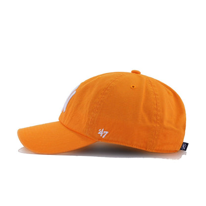 New York Yankees Vibrant Orange 47 Brand Clean Up Dad Hat