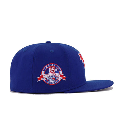 New York Rangers Light Royal Blue 85th Anniversary New Era 59Fifty Fitted