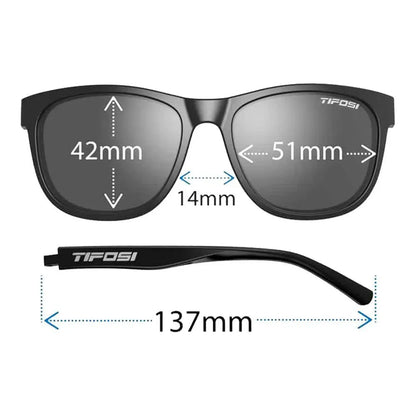 Swank Polarized Sunglasses Satin Clear with Clarion Blue Lenses