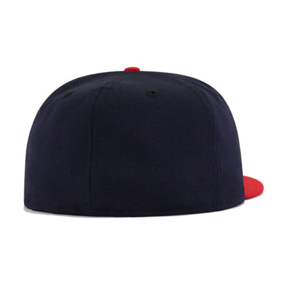 Atlanta Braves Navy Scarlet 1991 World Series Cooperstown Green Bottom New Era 59Fifty Fitted