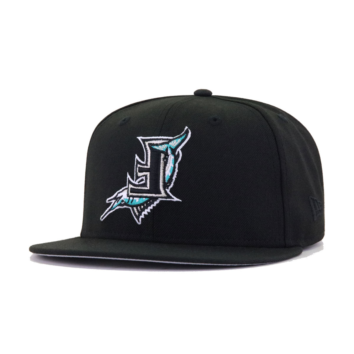 Florida Marlins Black Upside Down New Era 59Fifty Fitted