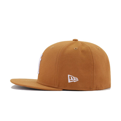 Los Angeles Dodgers Light Bronze Upside Down New Era 59Fifty Fitted