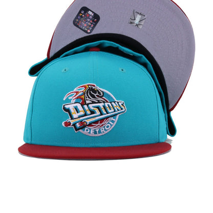 Detroit Pistons Classic Car Teal H Red 1996 New Era 59Fifty Fitted