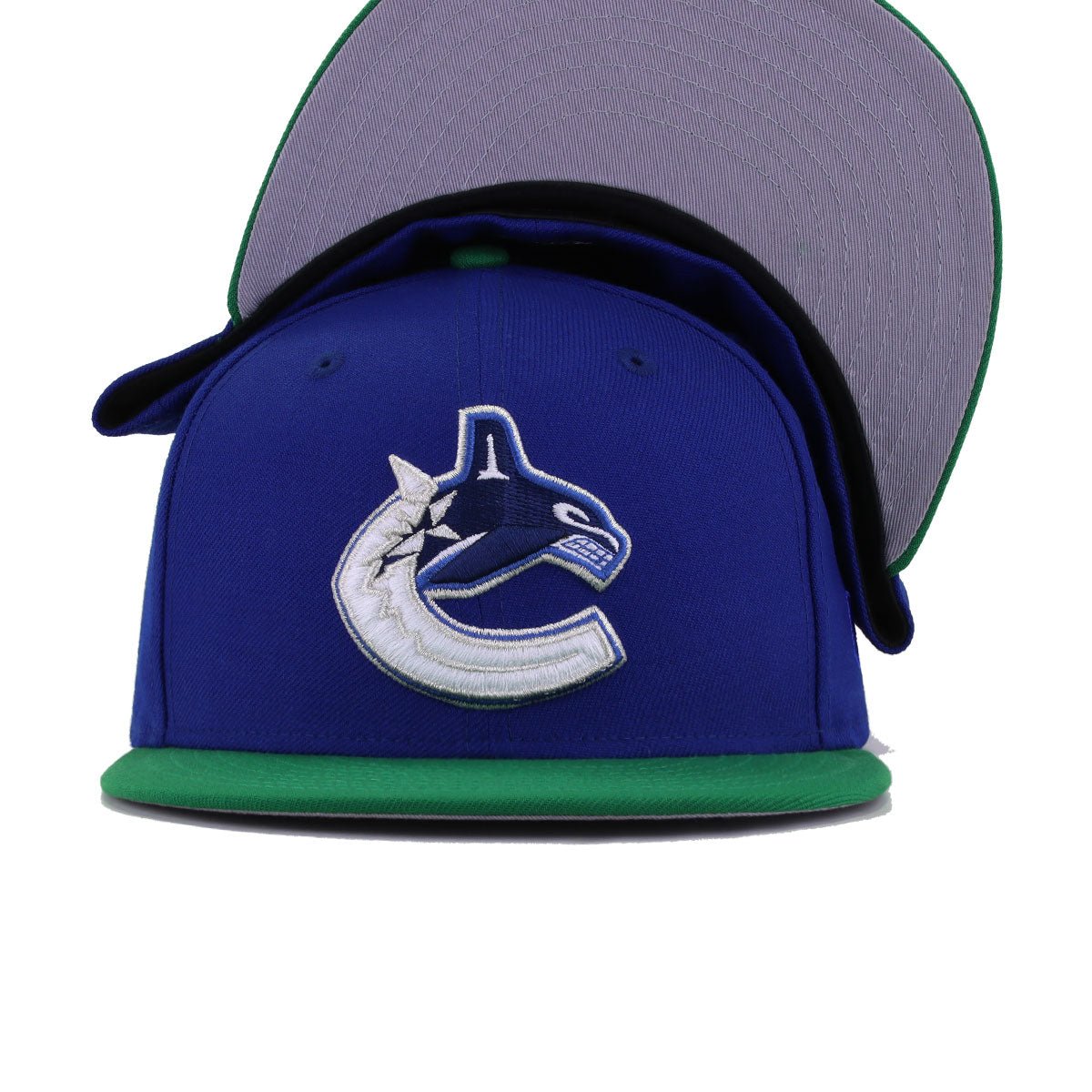 Vancouver Canucks Light Royal Blue Kelly Green New Era 59Fifty Fitted
