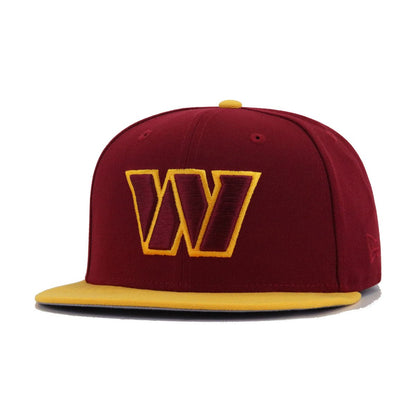 Washington Commanders Cardinal A Gold New Era 59Fifty Fitted