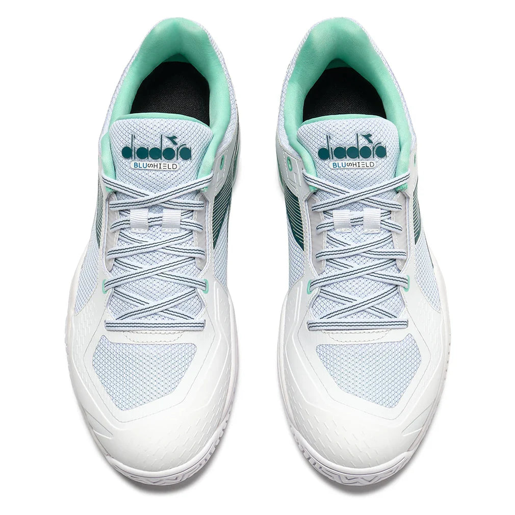 Men's Blushield Torneo 3 Tennis Shoes White and Shaded Spruce
