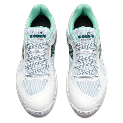 Men's Blushield Torneo 3 Clay Tennis Shoes White and Shaded Spruce