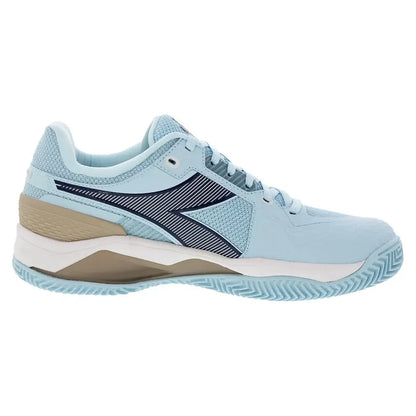Women's Blushield Torneo 3 Clay Tennis Shoes Corydalis Blue and Black Iris