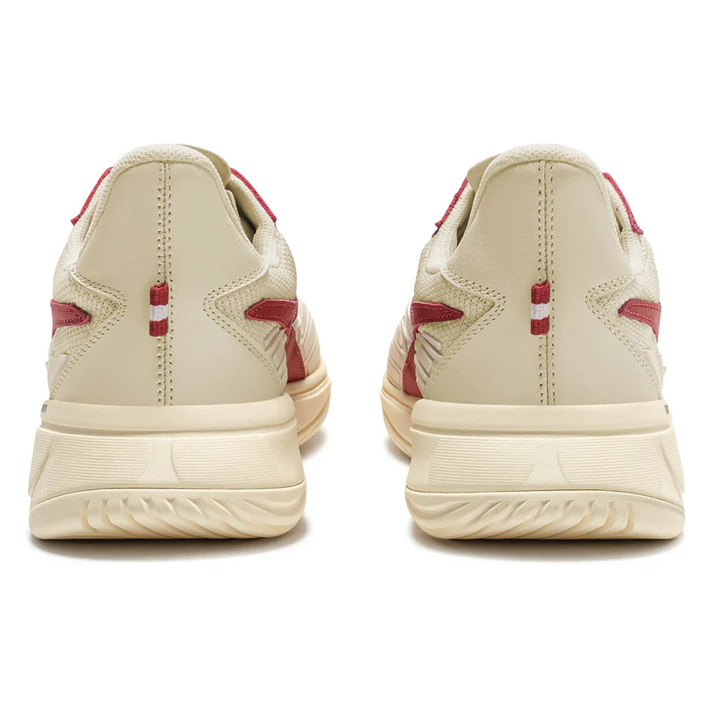 B. Elite Star Tennis Shoes Whisper White and Garnet