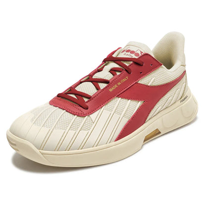 B. Elite Star Tennis Shoes Whisper White and Garnet