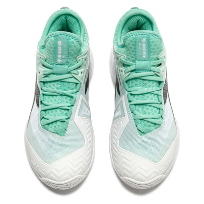Women's Speed Blueshield Fly 5 AG Tennis Shoes Cabbage and Black