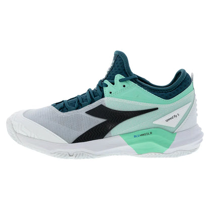 Men's Speed Blushield Fly 5 Clay Tennis Shoes Shaded Spruce and Black