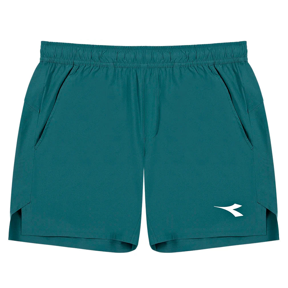 Men's Match FIBRAZERO 6 Inch Tennis Short-Apparel-Diadora-70092 Spruce Green-S, [current_file_name-Tennis Express