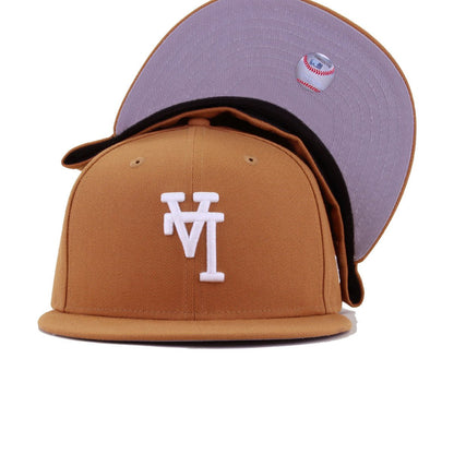 Los Angeles Dodgers Light Bronze Upside Down New Era 59Fifty Fitted