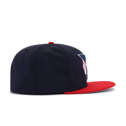 Idaho Falls Braves Navy Scarlet New Era 59Fifty Fitted