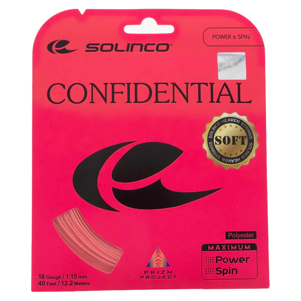 Confidential Soft Pink Tennis String-Strings-Solinco-Pink-16, [current_file_name-Tennis Express