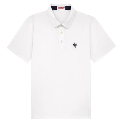 Men's Performance Raglan Tennis Polo White-Apparel-Boast-1P2301P-Tennis Express
