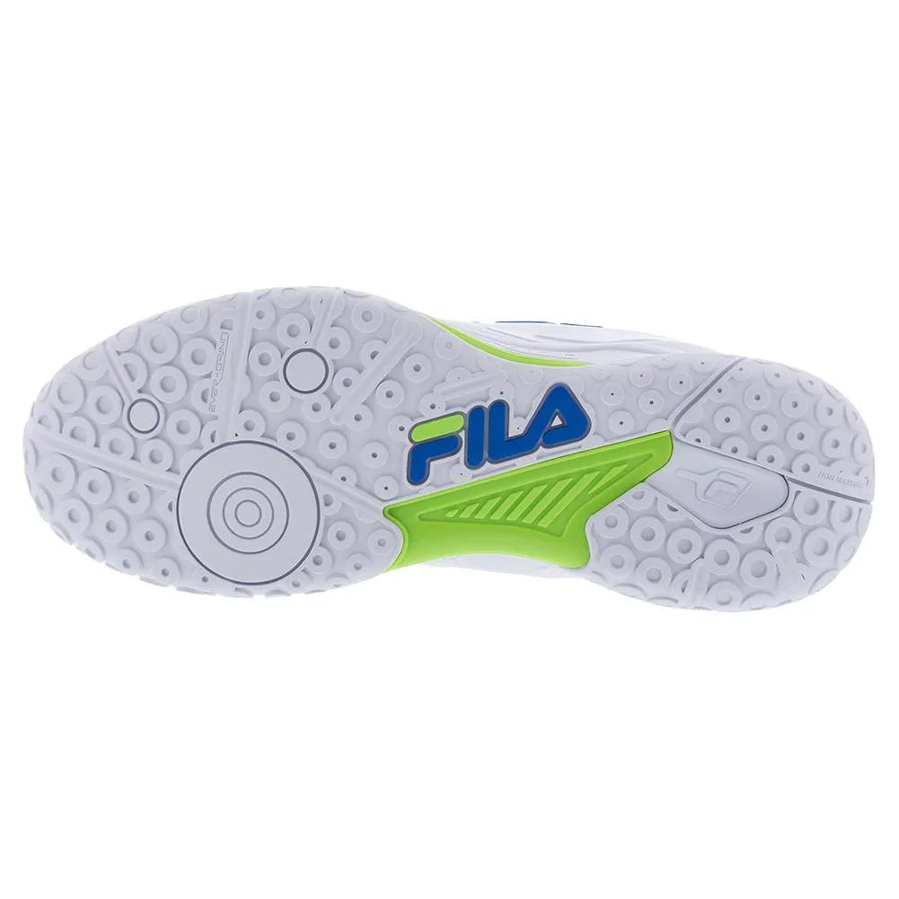 Mens Volley Burst Pickleball Shoes White and Green Gecko