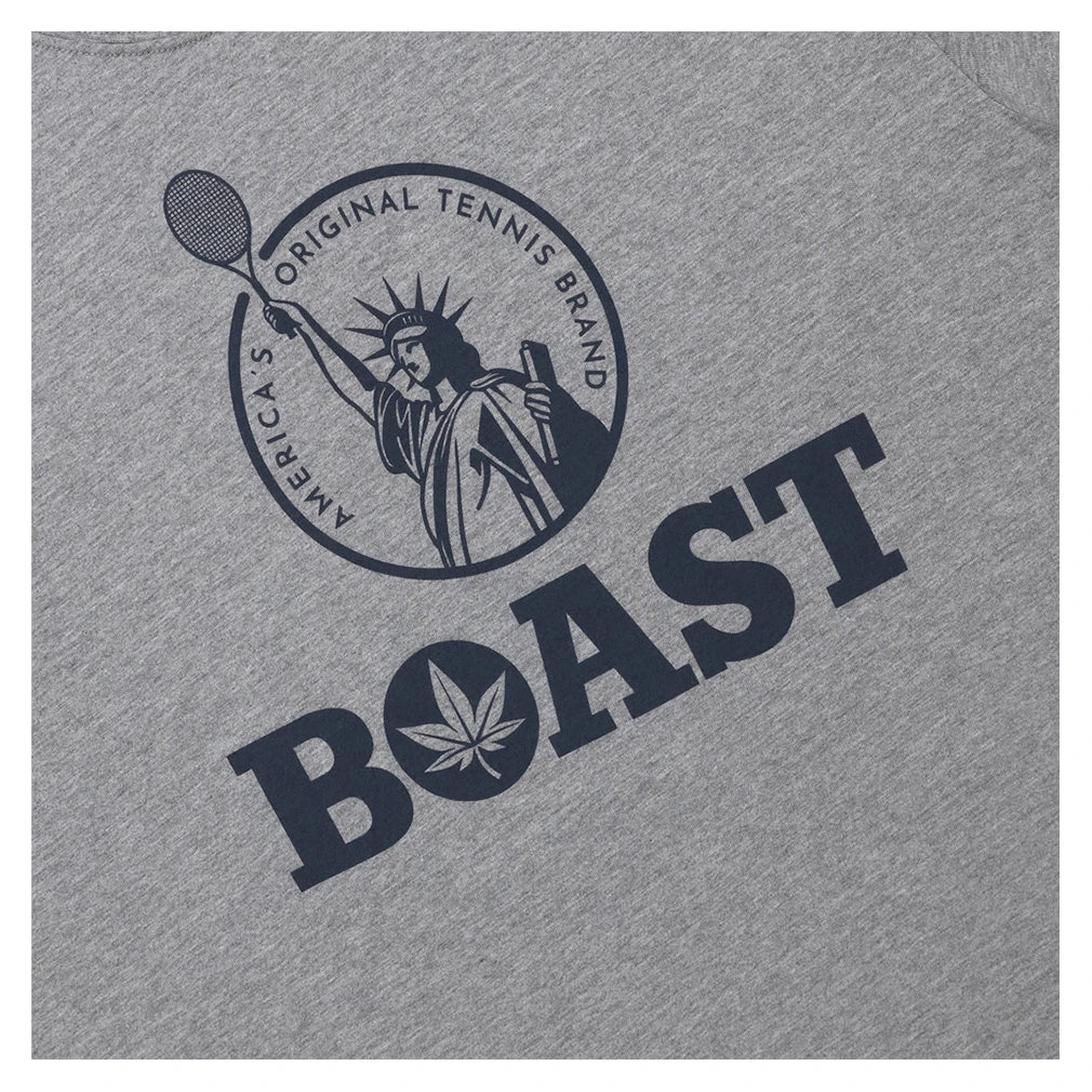 Men's Statue of Liberty Tennis Tee Heather Grey