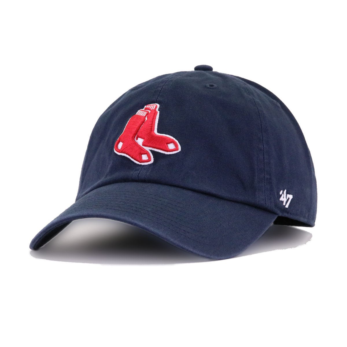 Boston Red Sox Navy Socks 47 Brand Clean Up Dad Hat