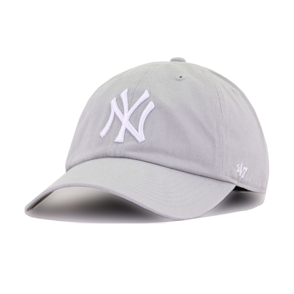 New York Yankees Grey 47 Brand Clean Up Dad Hat