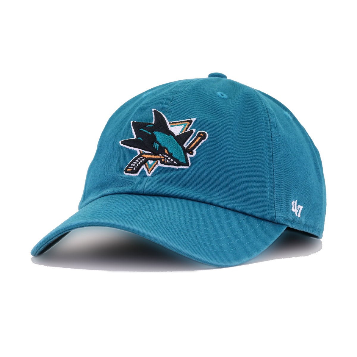 San Jose Sharks Teal 47 Brand Clean Up Dad Hat