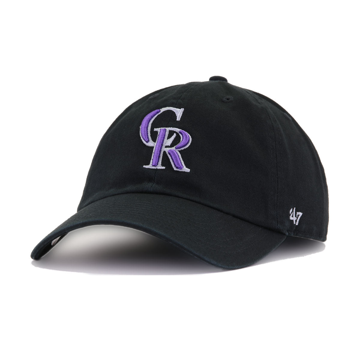 Colorado Rockies Black 47 Brand Clean Up Dad Hat