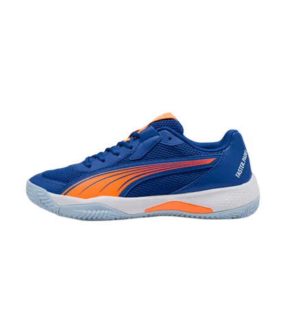 Padel Shoes Puma Nova Court Blue Fire/White/Red 2025 Momo Gonzalez