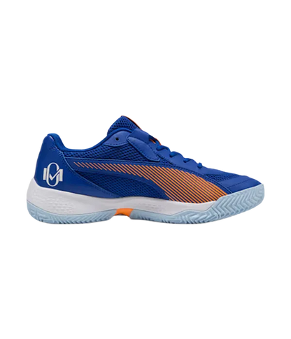 Padel Shoes Puma Nova Court Blue Fire/White/Red 2025 Momo Gonzalez
