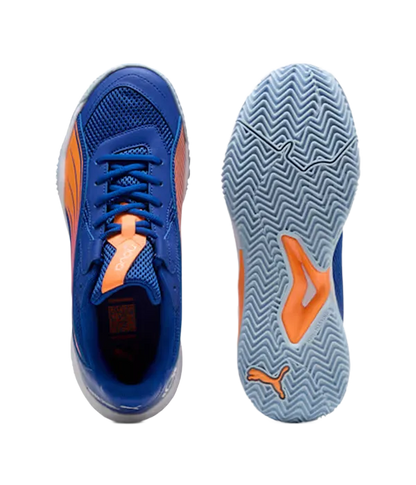 Padel Shoes Puma Nova Court Blue Fire/White/Red 2025 Momo Gonzalez