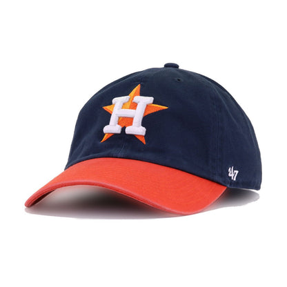 Houston Astros Navy Orange 47 Brand Clean Up Dad Hat