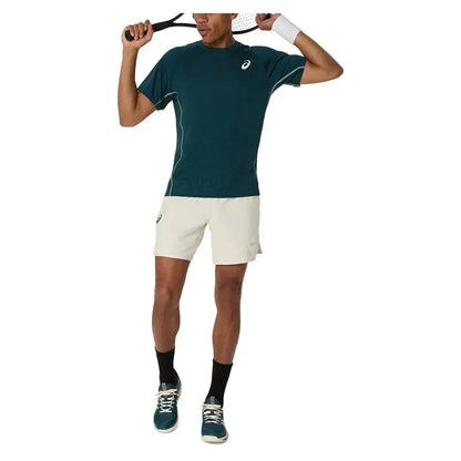 Men's Match ACTIBREEZE Short Sleeve Tennis Top Saxon Green