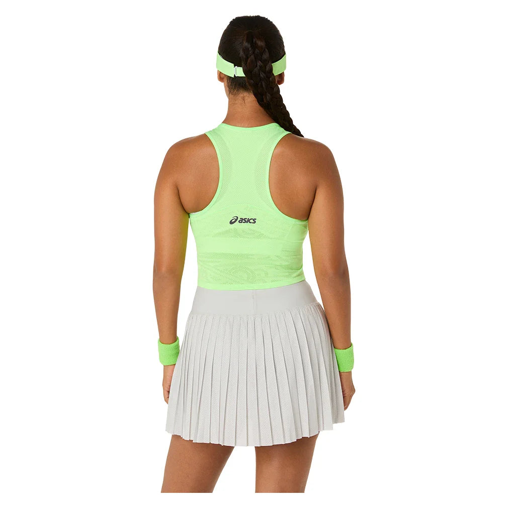 Women's Match Jacquard Tennis Crop Top Illuminate Green
