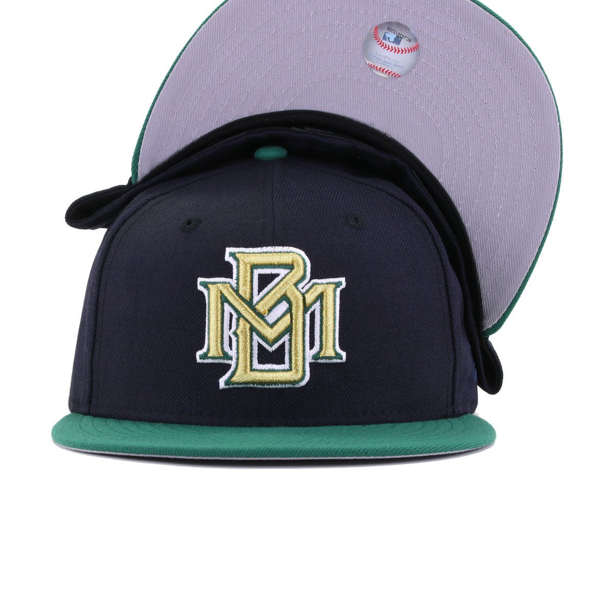 Milwaukee Brewers Navy Emerald Green 1994 New Era 59Fifty Fitted