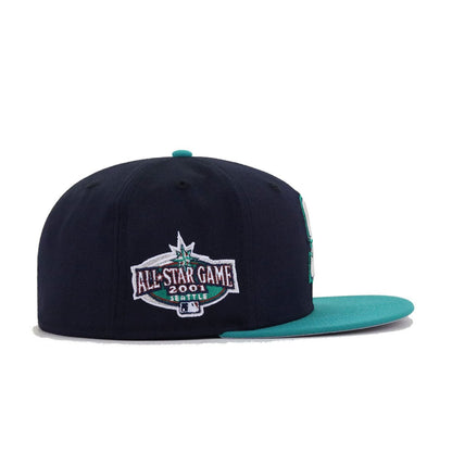 Seattle Mariners Navy Northwest Green 2001 All Star Game New Era 59Fifty Fitted