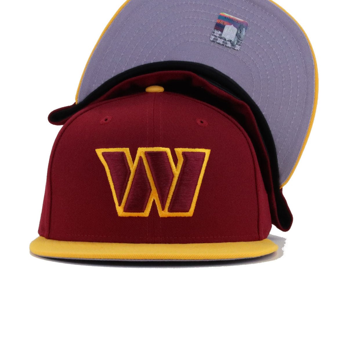 Washington Commanders Cardinal A Gold New Era 59Fifty Fitted