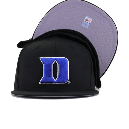 Duke University Blue Devils Black New Era 59Fifty Fitted