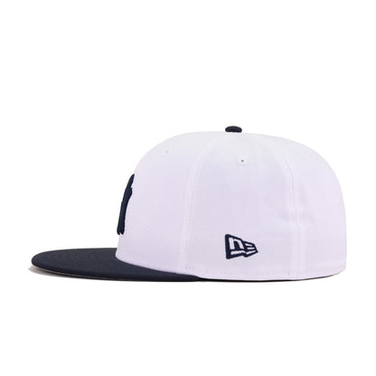 New York Yankees White Navy New Era 59Fifty Fitted