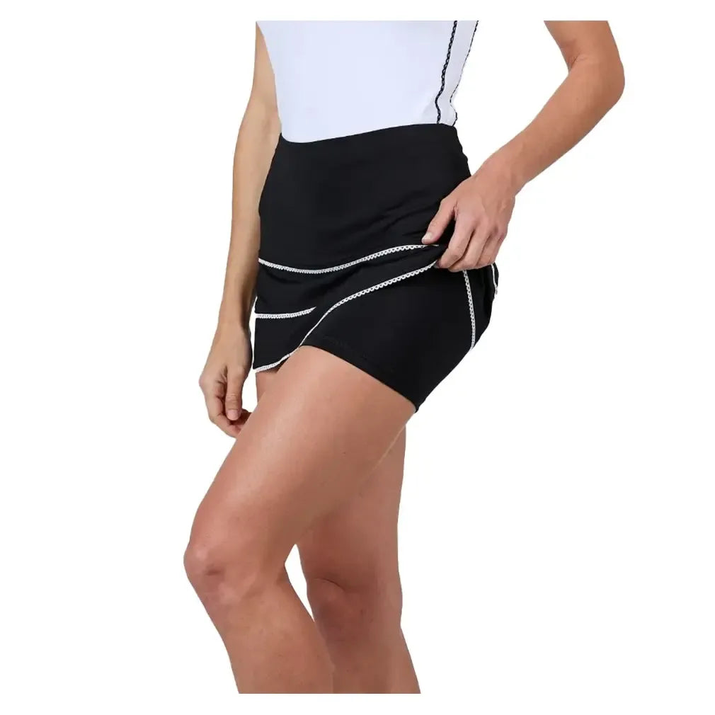 Women's 13 Inch Tennis Skort Black