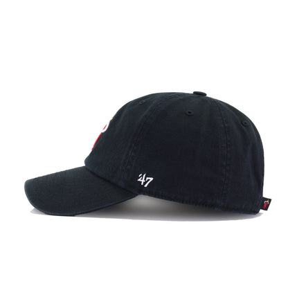 Miami Heat Black 47 Brand Clean Up Dad Hat